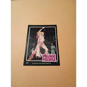 Vintage 1979 Village People Trading Card #53 Disco Era Vintage Music Collectible